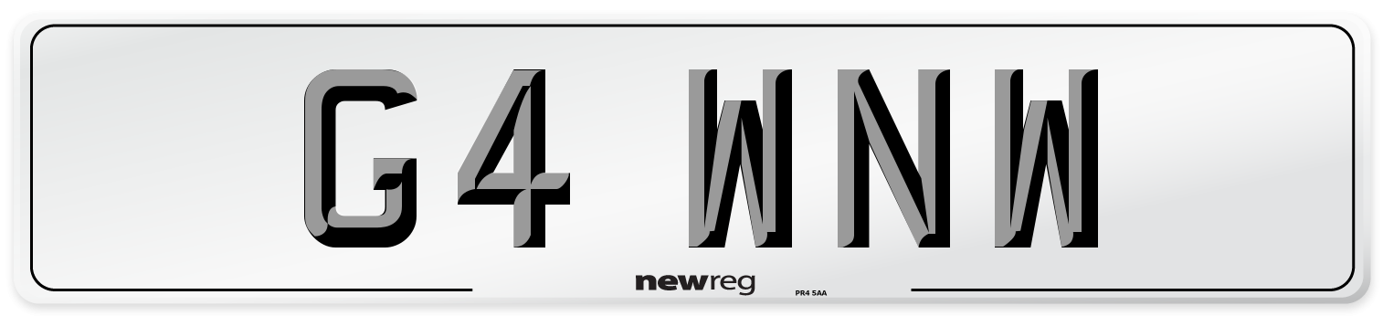 G4 WNW Number Plate from New Reg